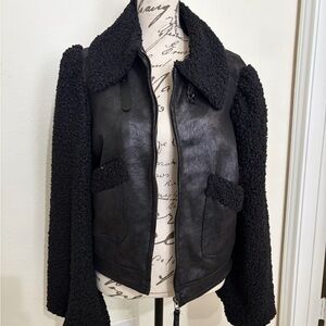 Max Studio Black Teddy Jacket NWT